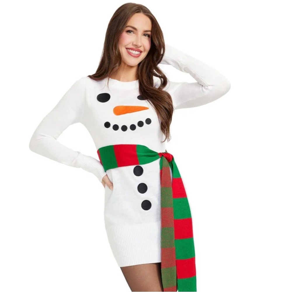SOLD Tipsy elves snowman sweat dress medium new